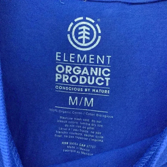 Element Skateboard Shirt Mens Medium Blue Graphic‎ Crew Neck Short Sleeve NWT - Picture 4 of 4